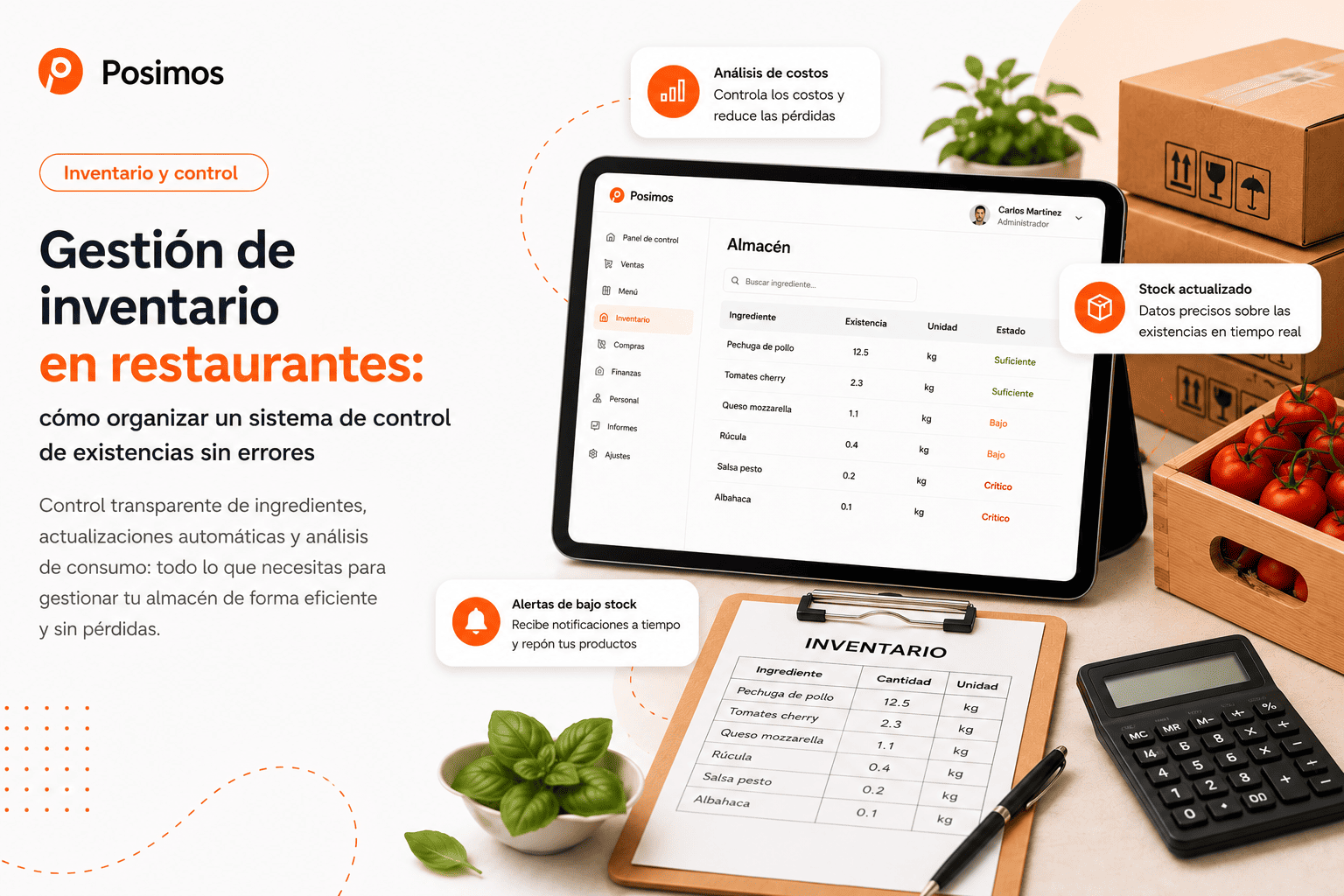 Gestión de inventario en un restaurante: cómo crear un sistema eficiente de control de existencias
