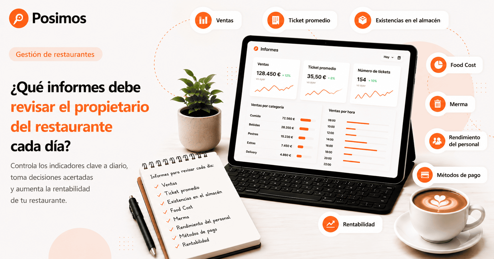 ¿Qué informes debe revisar un propietario de restaurante todos los días?