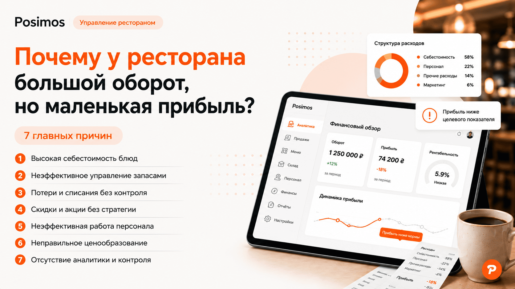 Почему у ресторана большая выручка, но маленькая прибыль? 7 главных причин